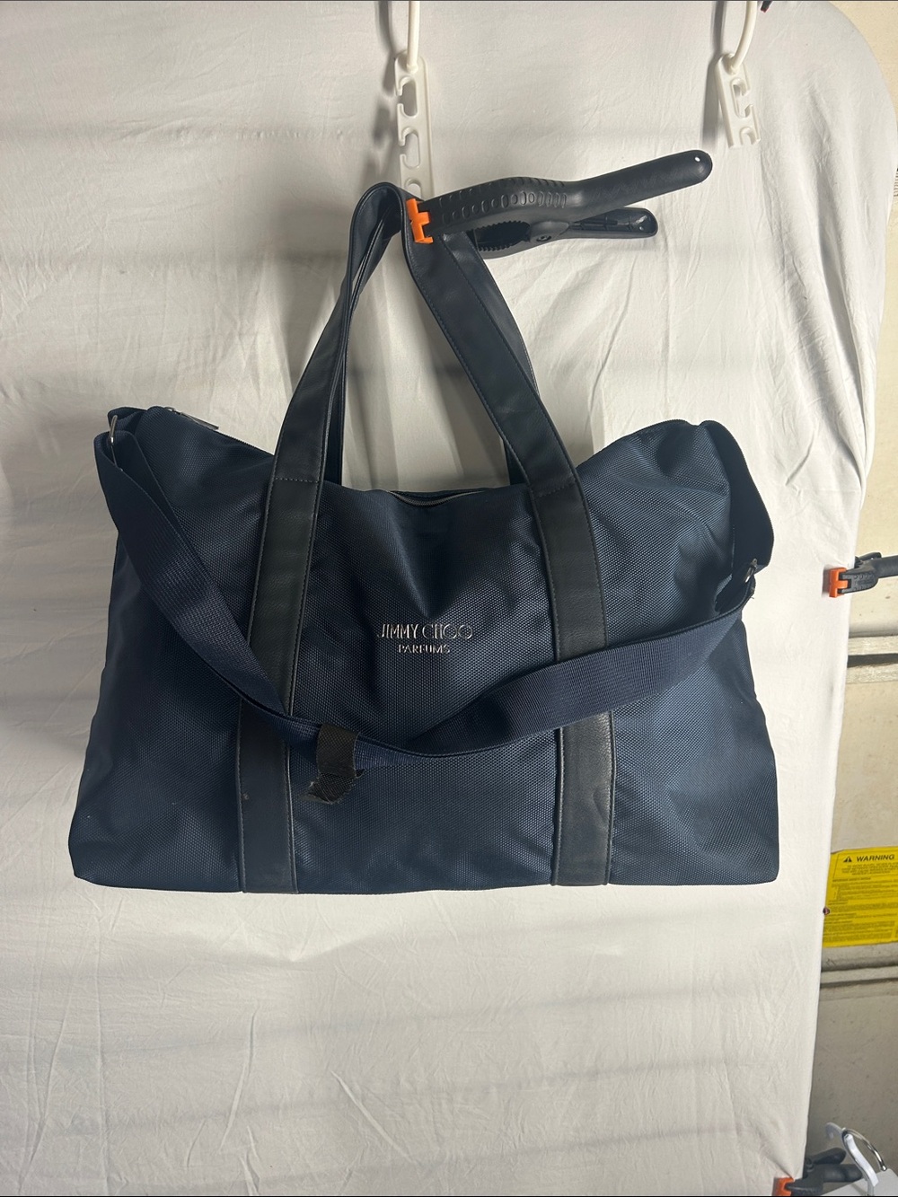Jimmy Choo Navy and Black Men's Duffel Bag